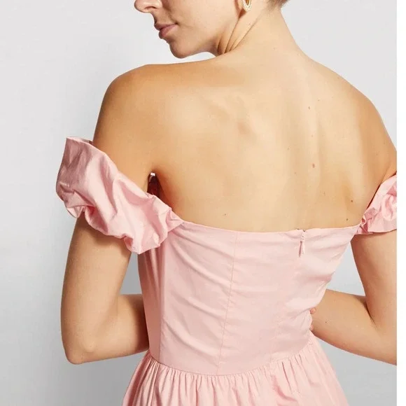 Staud dress pink midi dress - Picture 4 of 4